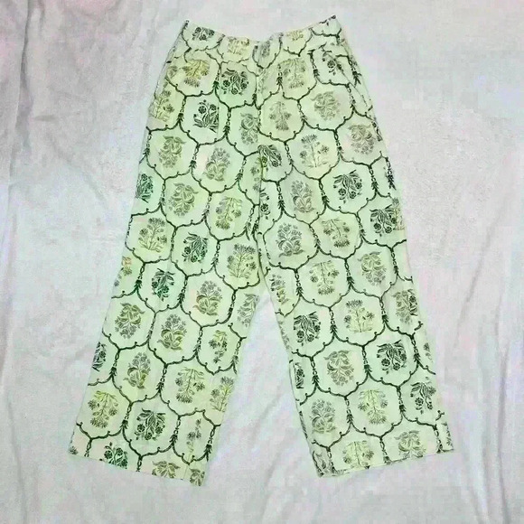 Rachel Zoe Green Floral Linen Pants for Women - Picture 3 of 7
